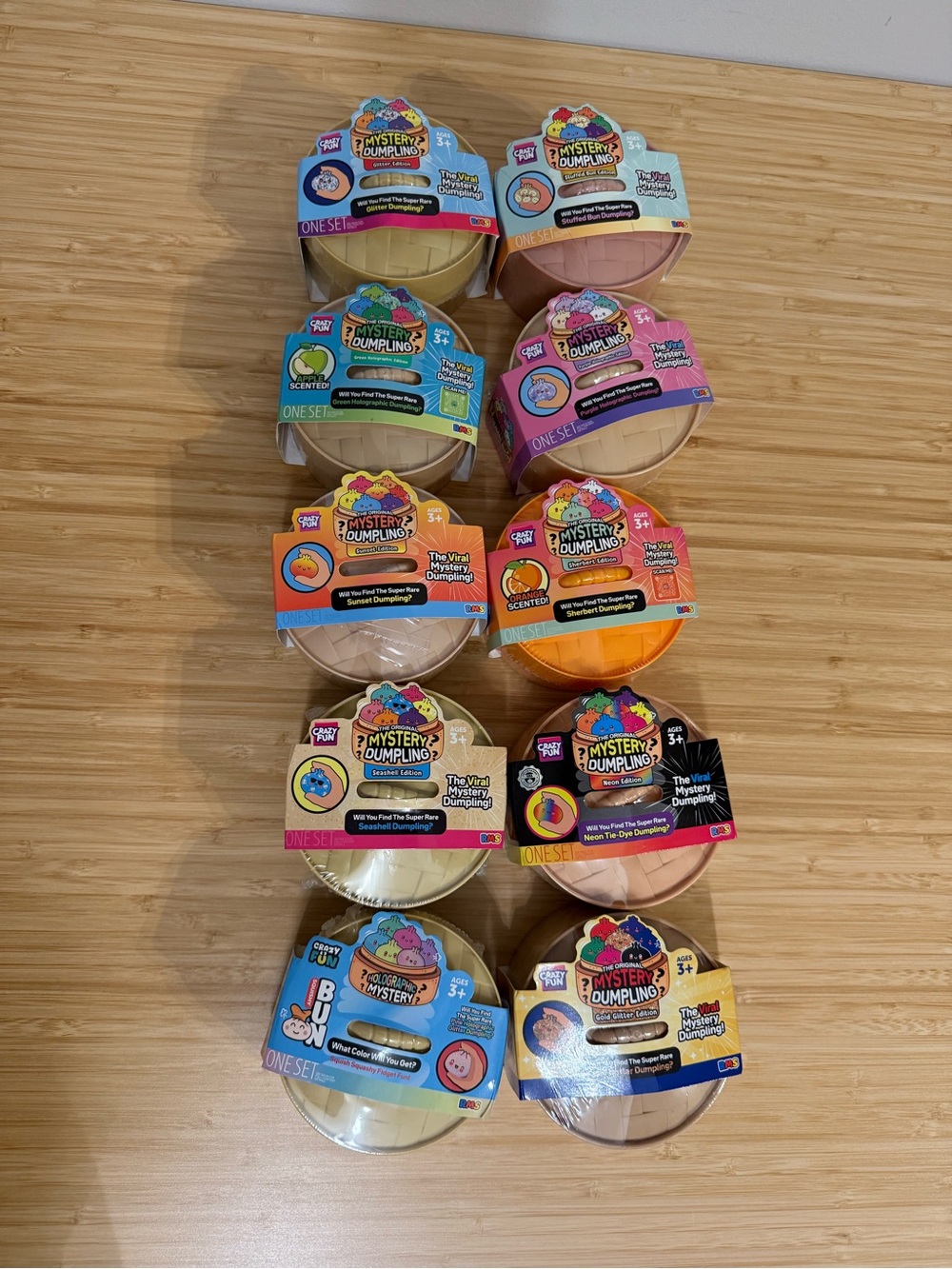 Authentic RMS Crazy Fun Viral Mystery Dumpling Squishy Toy Lot of 10 Dumplings